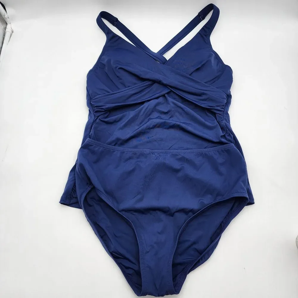 Jantzen Two-Piece‎ Swimsuit Navy Women's Size 10